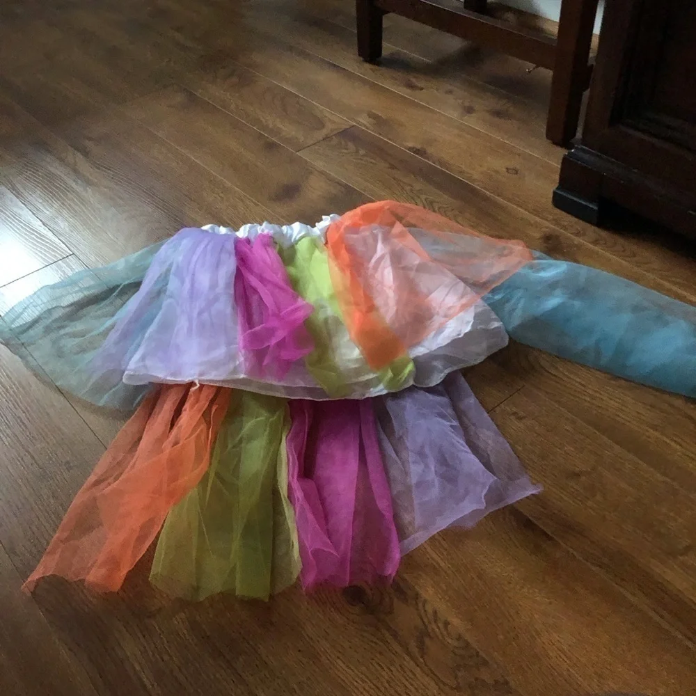 Girls dress up rainbow unicorn skirt